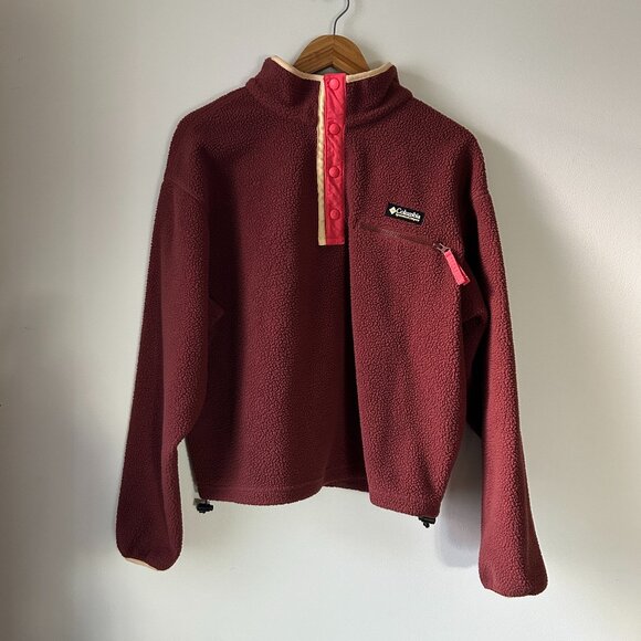 Columbia Helvetic Cropped Half Snap Fleece Pullover - Picture 1 of 12